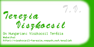 terezia viszkocsil business card